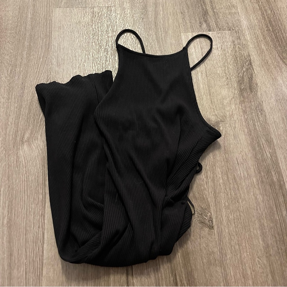 Black Ribbed Dress